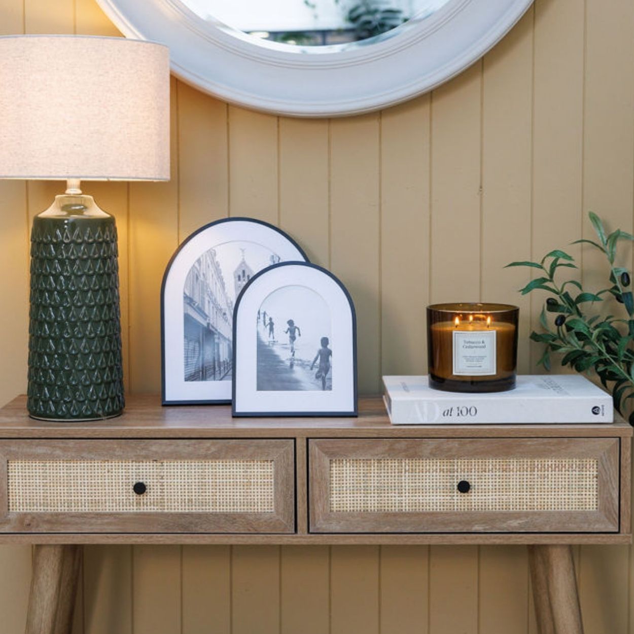Verona Rattan Console Table