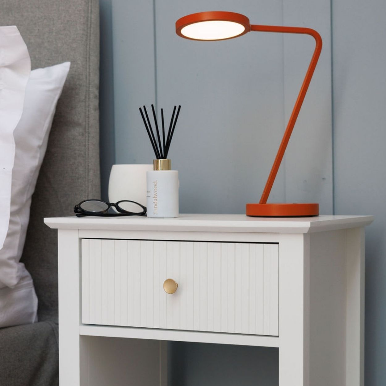 Florence White Panel Night stand