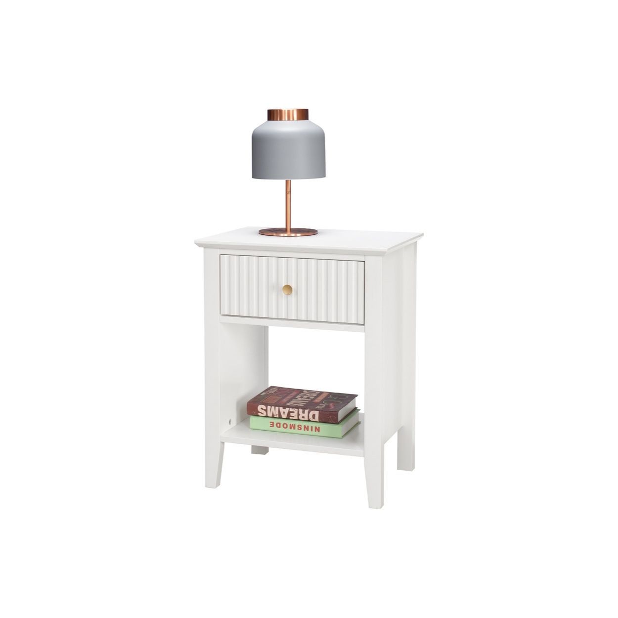 Florence White Panel Night stand