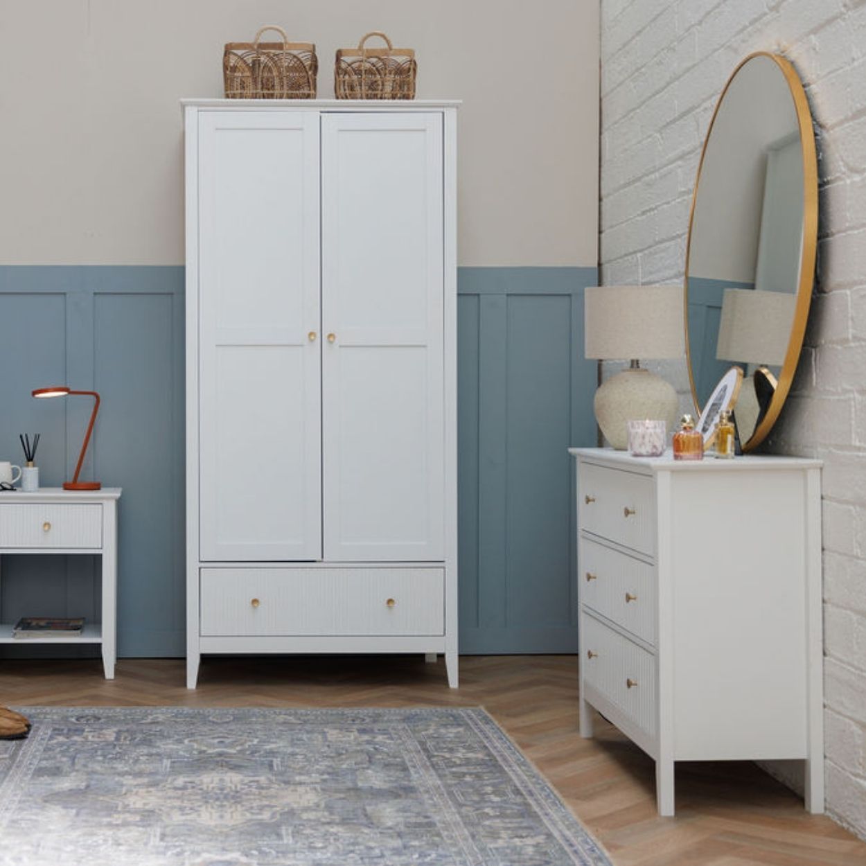 Florence White Panel Wardrobe