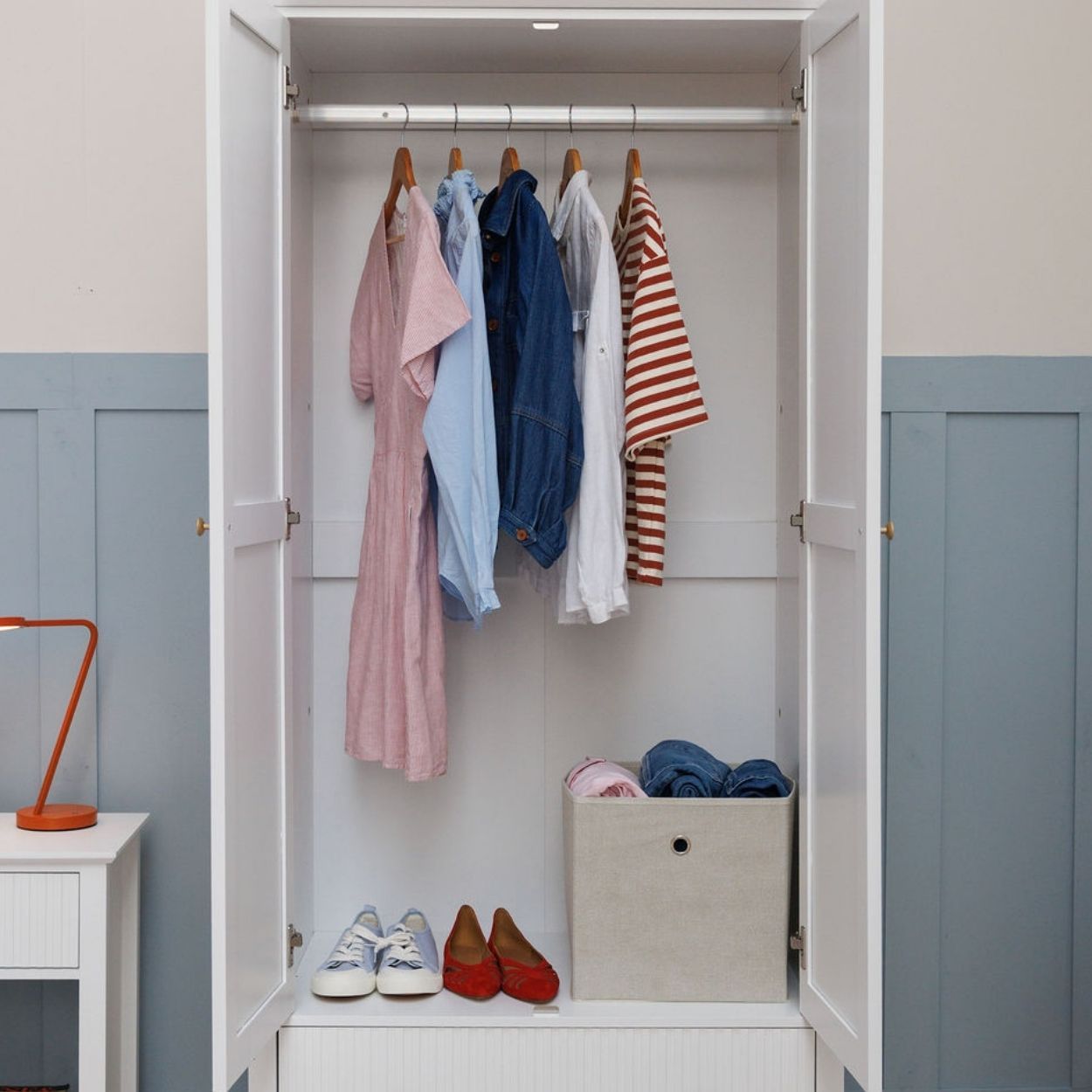 Florence White Panel Wardrobe