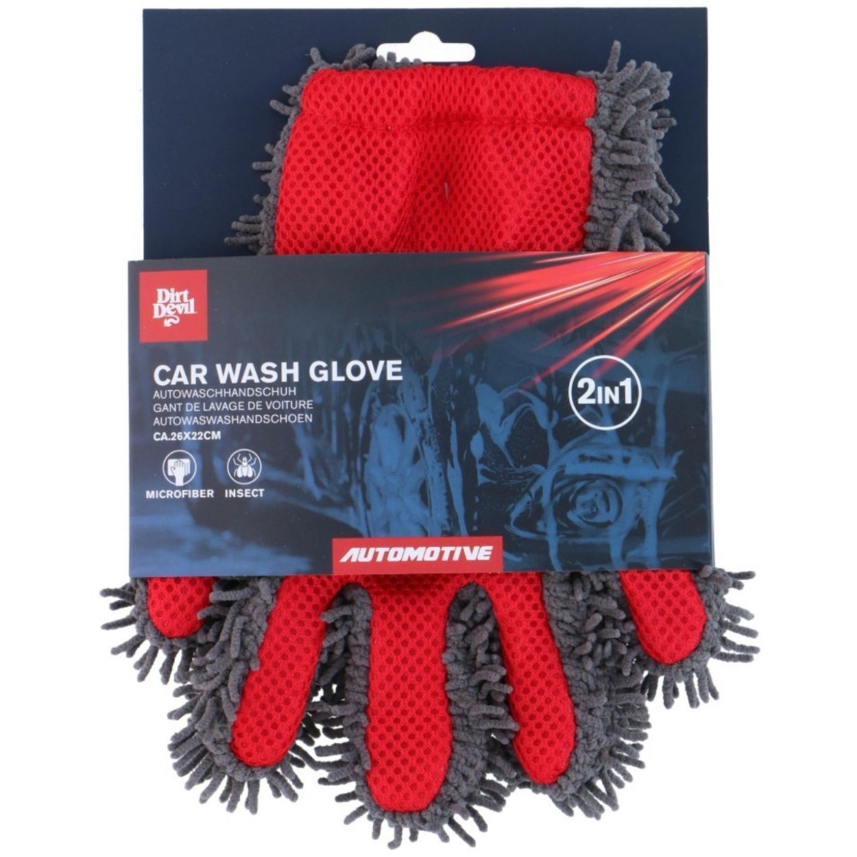 DIRT DEVIL Car Wash Glove 260x240x24mm 80g
