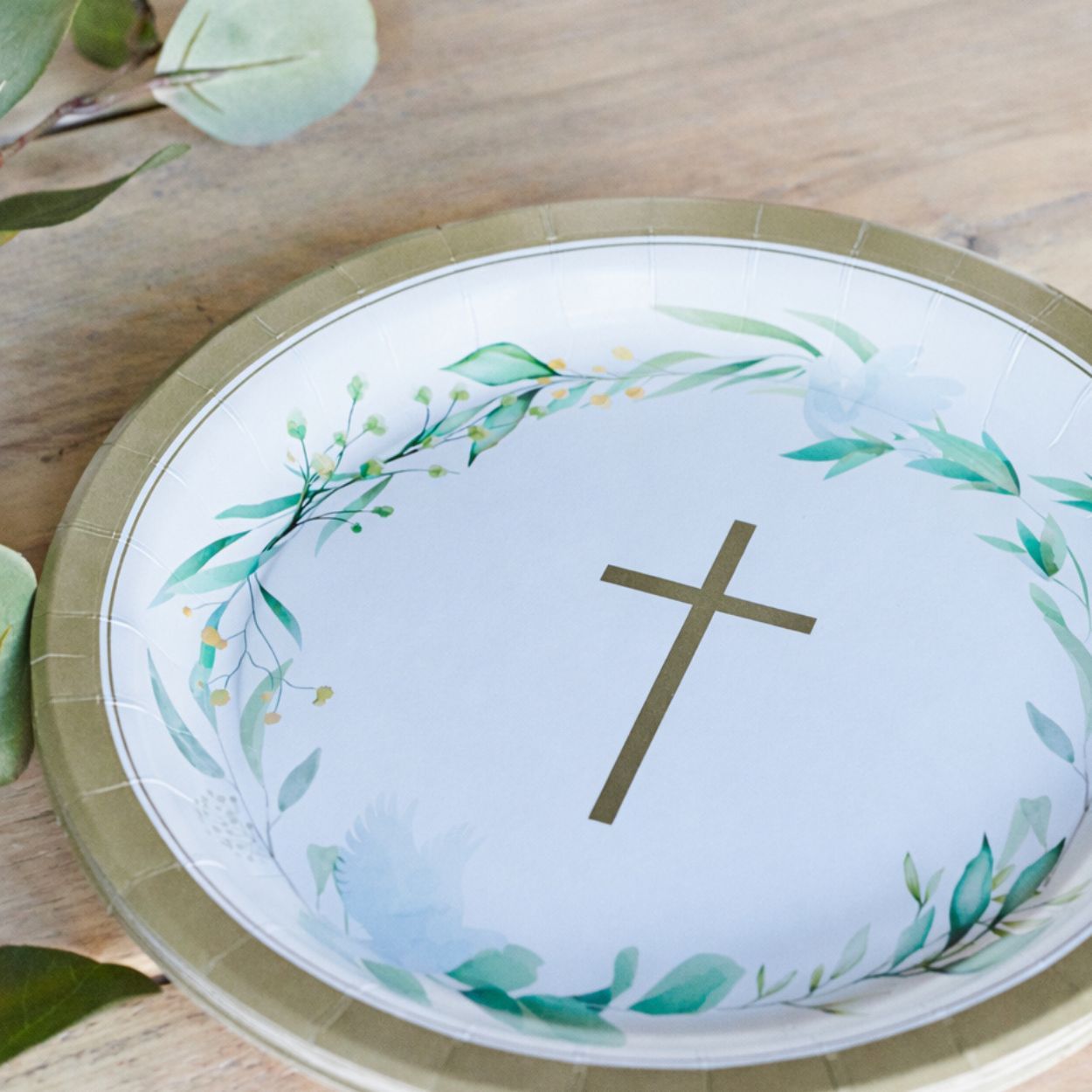 Communion Plate Gold 22cm 10pcs