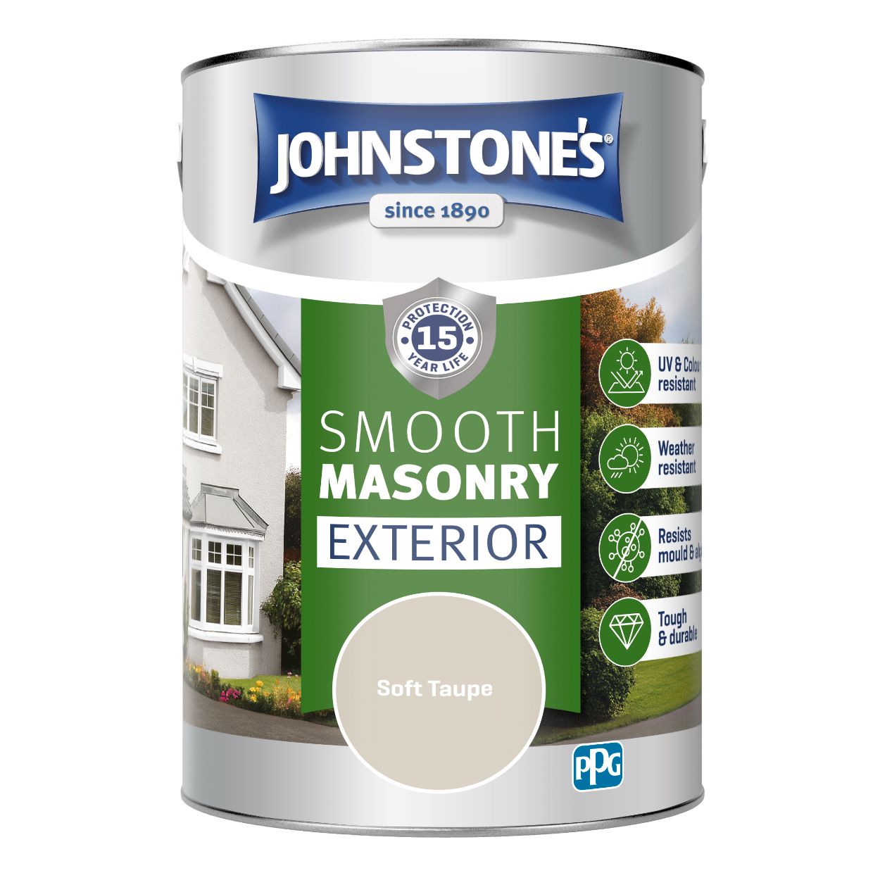 Johnstone's Smooth Masonry Soft Taupe 5ltr
