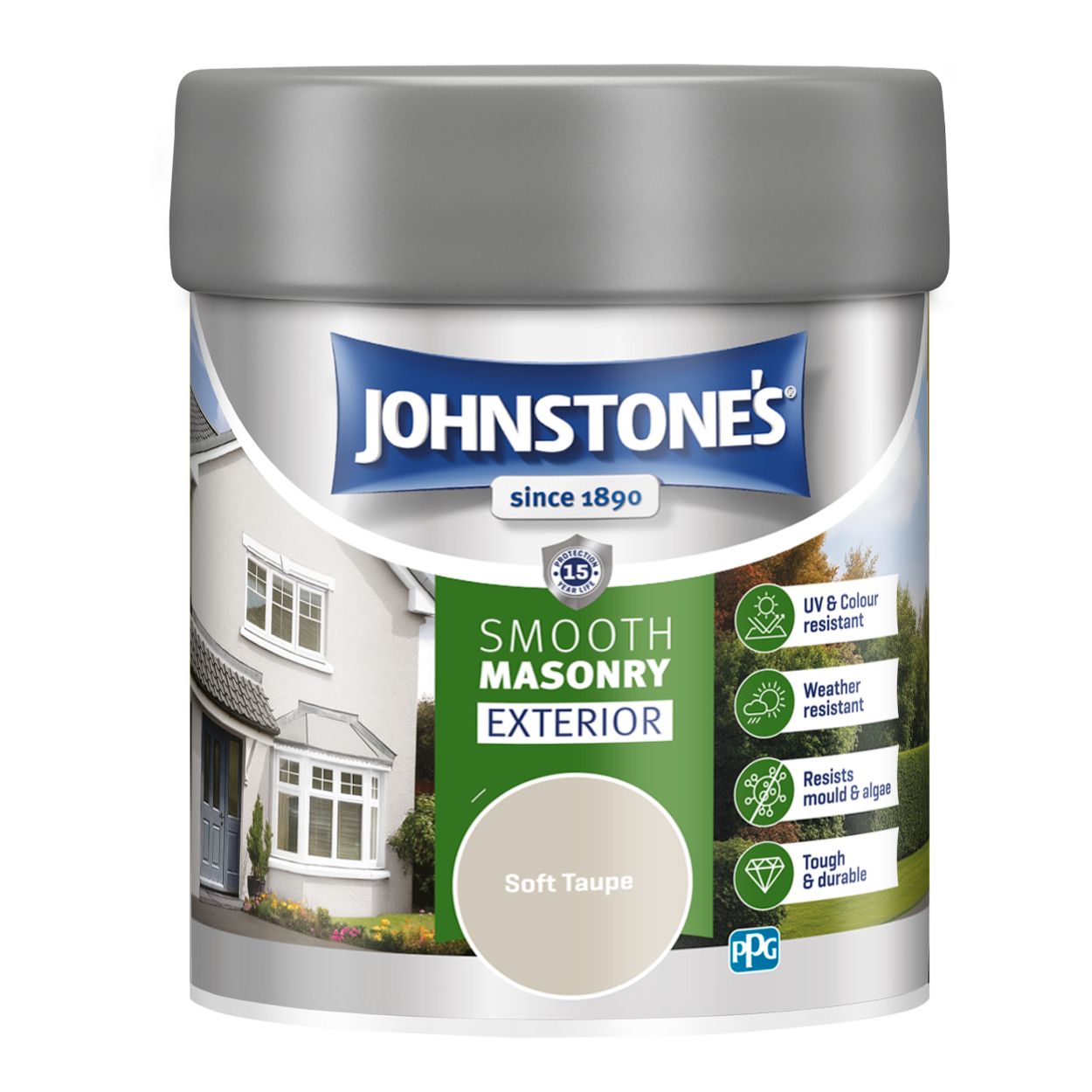 Johnstone's Smooth Masonry Soft Taupe 225ml