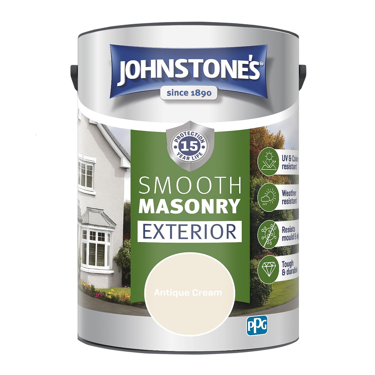 Johnstone's Smooth Masonry Antique Cream 5L