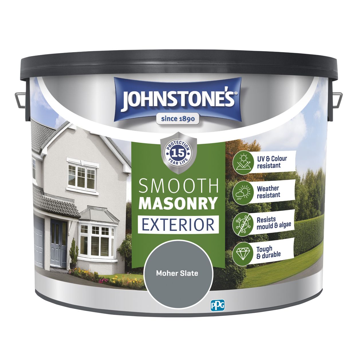 Johnstone's Smooth Masonry Moher Slate 10L