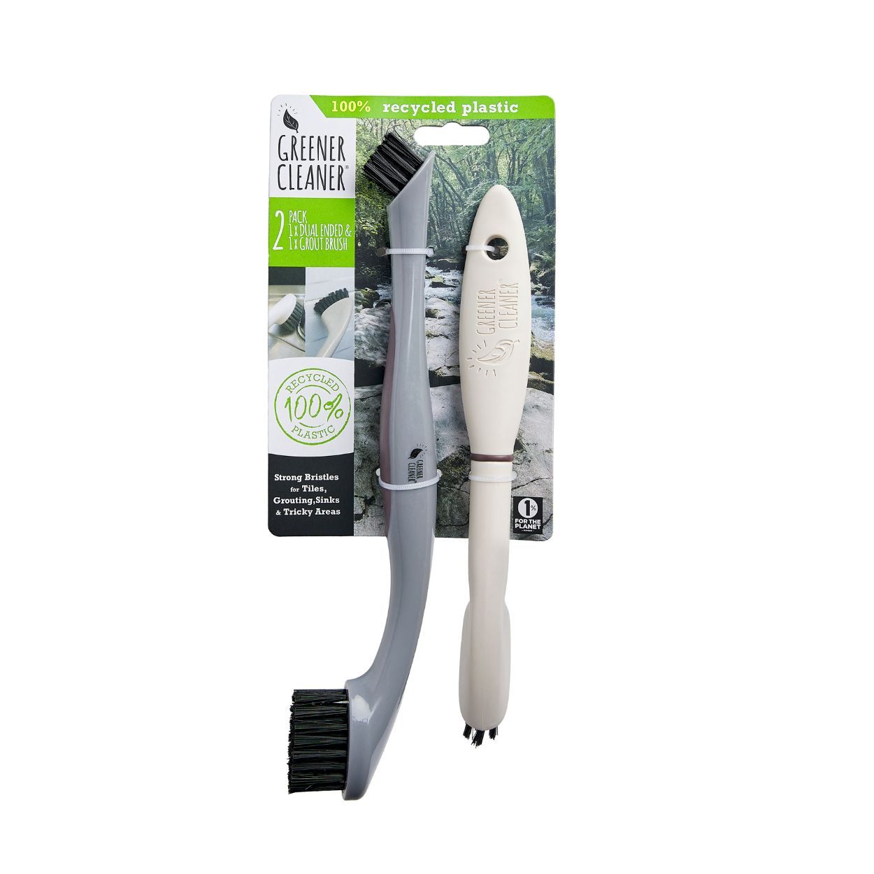 Greener Cleaner 2 Pack Detail & Grout Brush