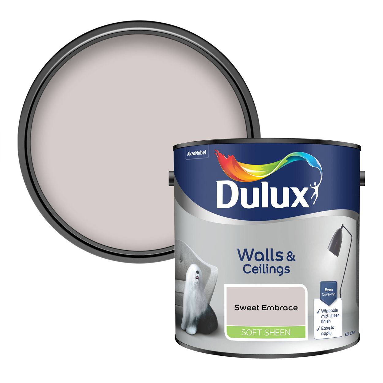 Dulux Walls & Ceilings Soft Sheen Sweet Embrace 2.5L