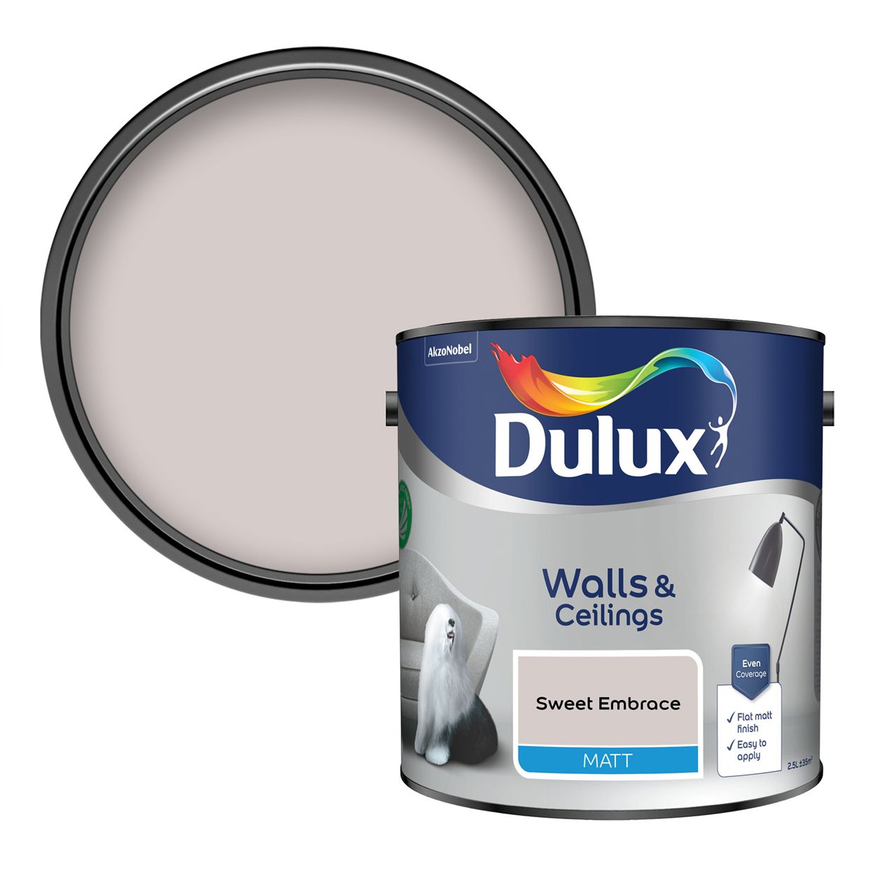 Dulux Walls & Ceilings  Matt Sweet Embrace 2.5L