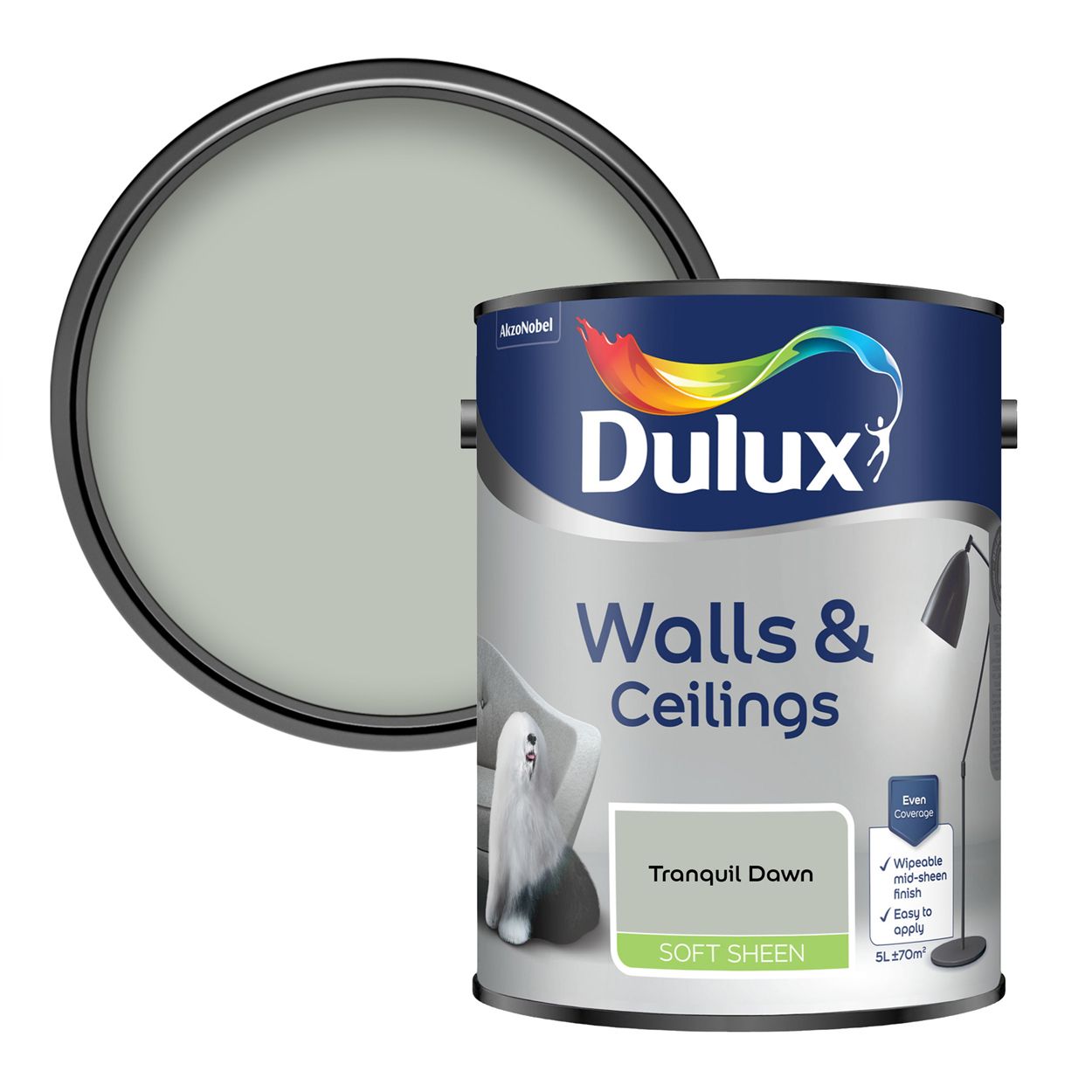 Dulux Walls & Ceilings Soft Sheen Tranquil Dawn 5L