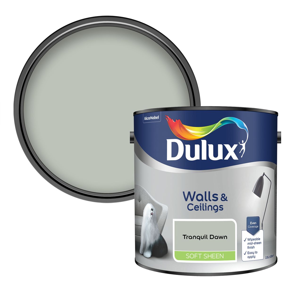 Dulux Walls & Ceilings Soft Sheen Tranquil Dawn 2.5L