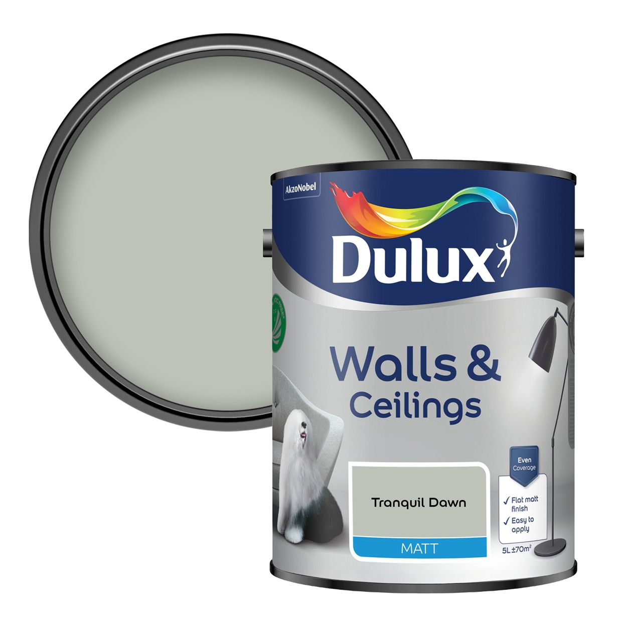 Dulux Walls & Ceilings Matt Tranquil Dawn 5L