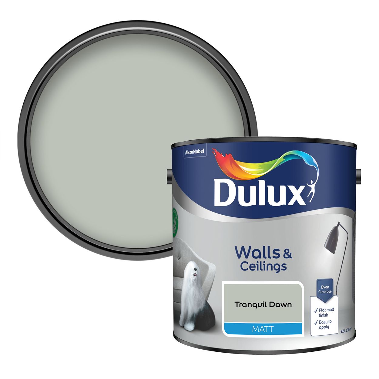 Dulux Walls & Ceilings Matt Tranquil Dawn 2.5L