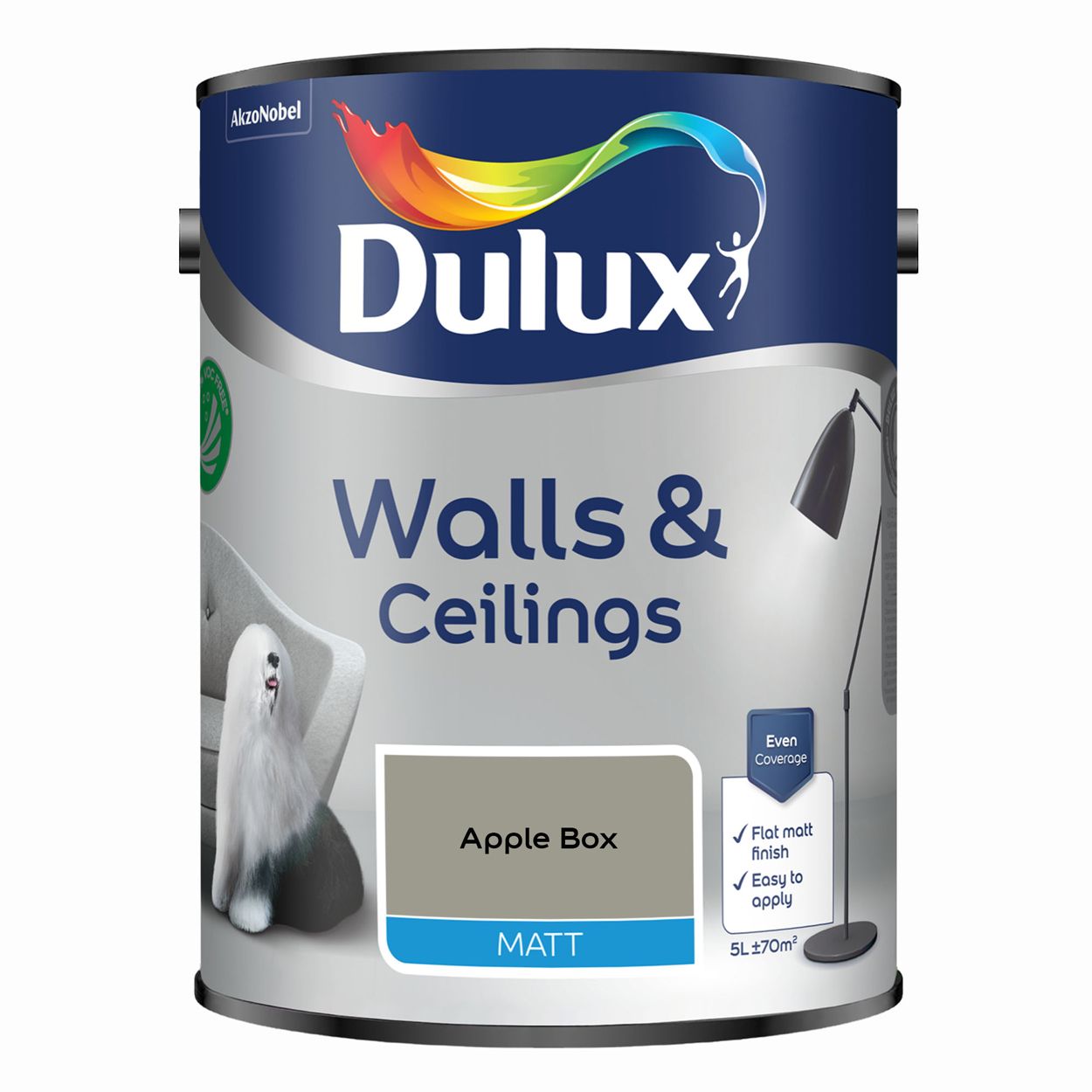 Dulux Walls & Ceilings Matt Apple Box 5L