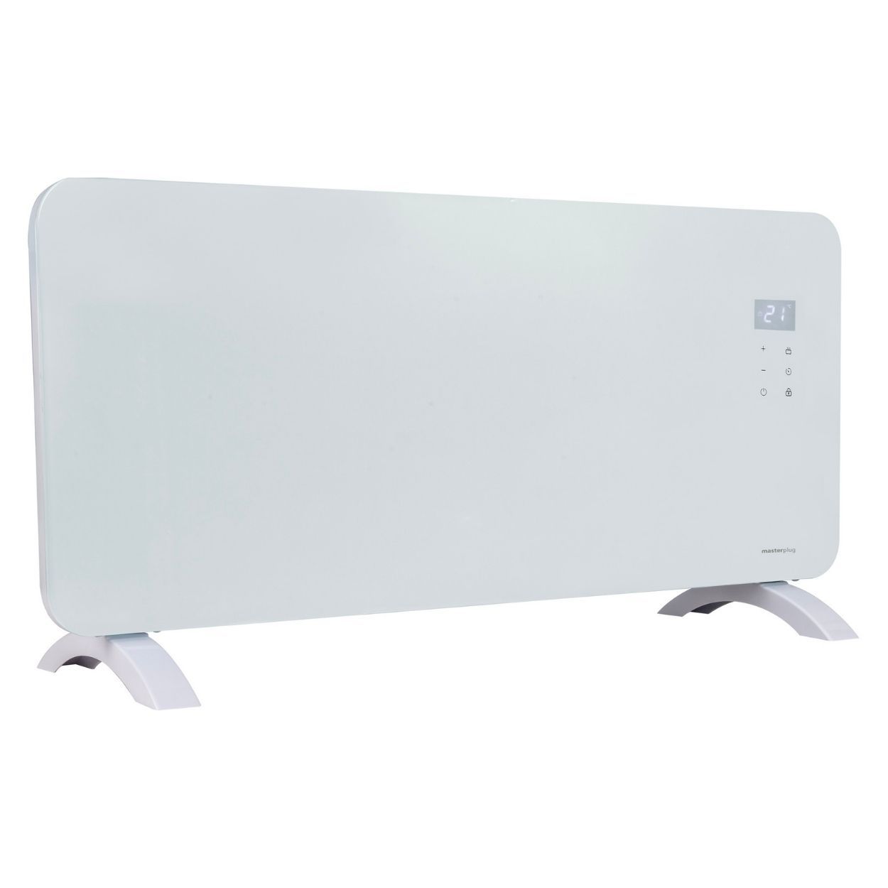 Masterplug Auraline Smart Energy Glass Panel Heater, 2000W, White