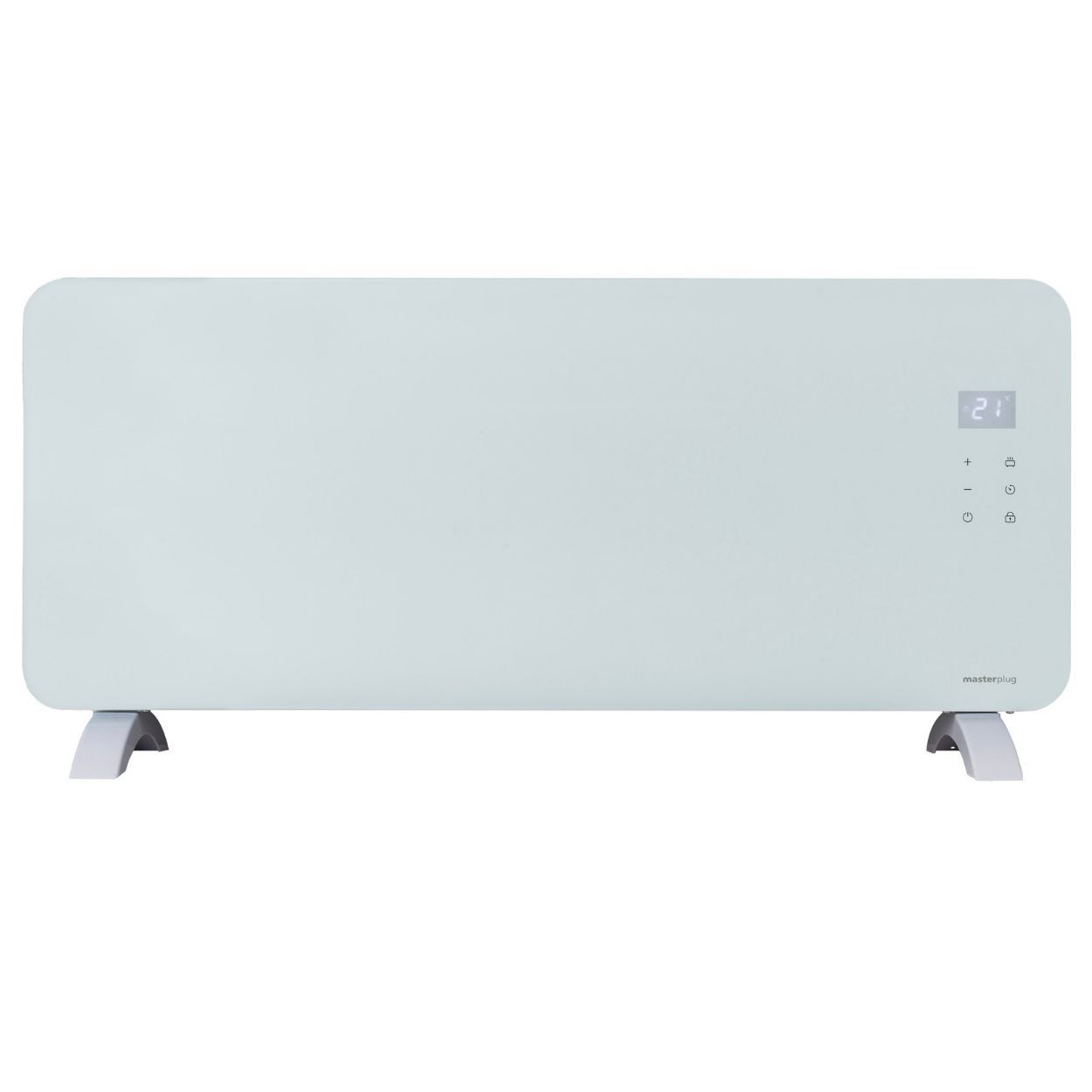 Masterplug Auraline Smart Energy Glass Panel Heater, 2000W, White