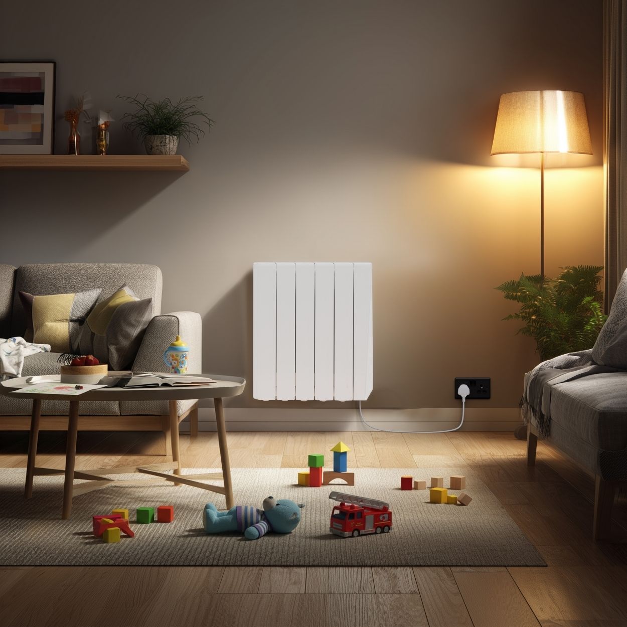 Masterplug SmartEnergy Wall Oil-Filled Radiator, Wi-Fi, 1000W, White