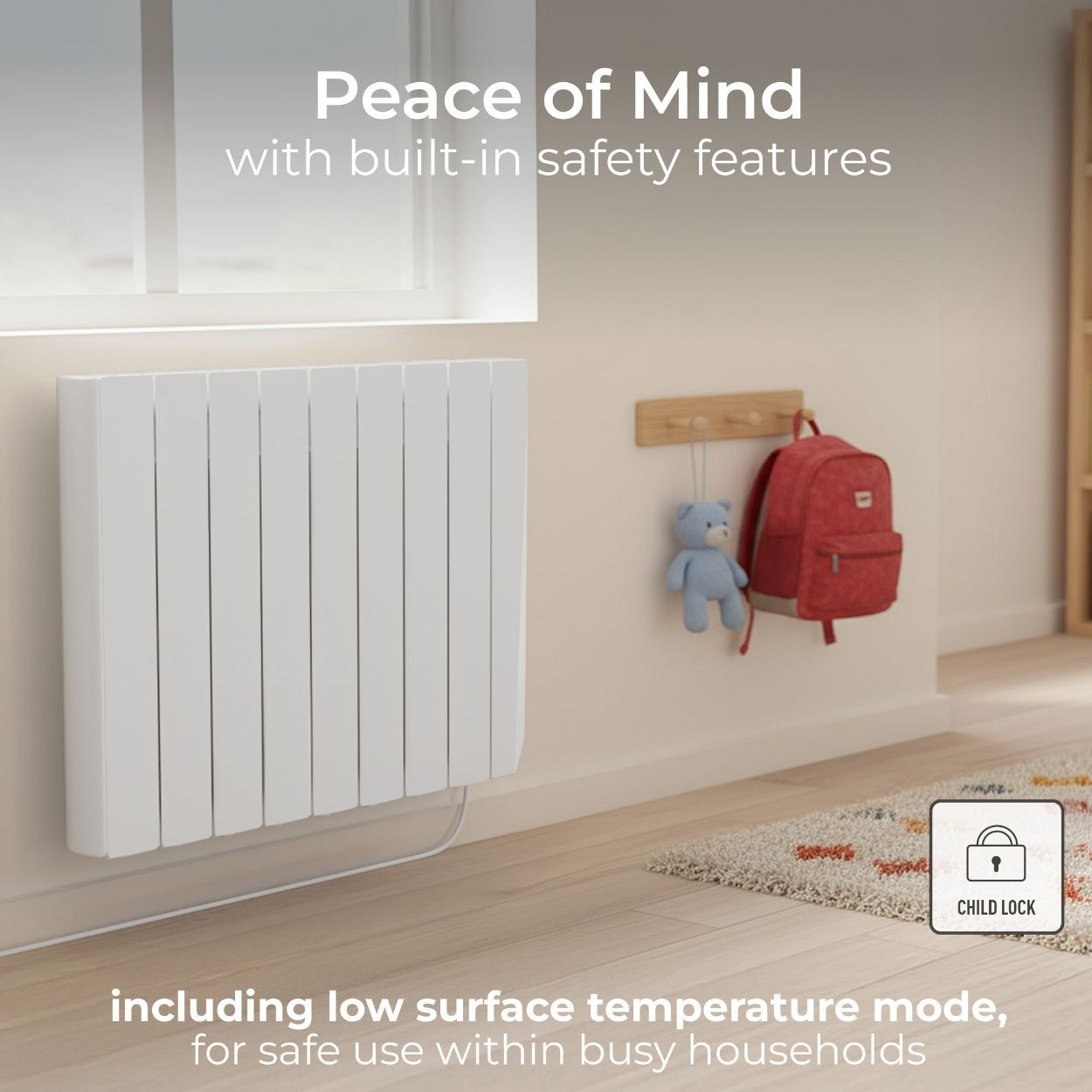 Masterplug SmartEnergy Wall Oil-Filled Radiator, Wi-Fi, 1500W, White