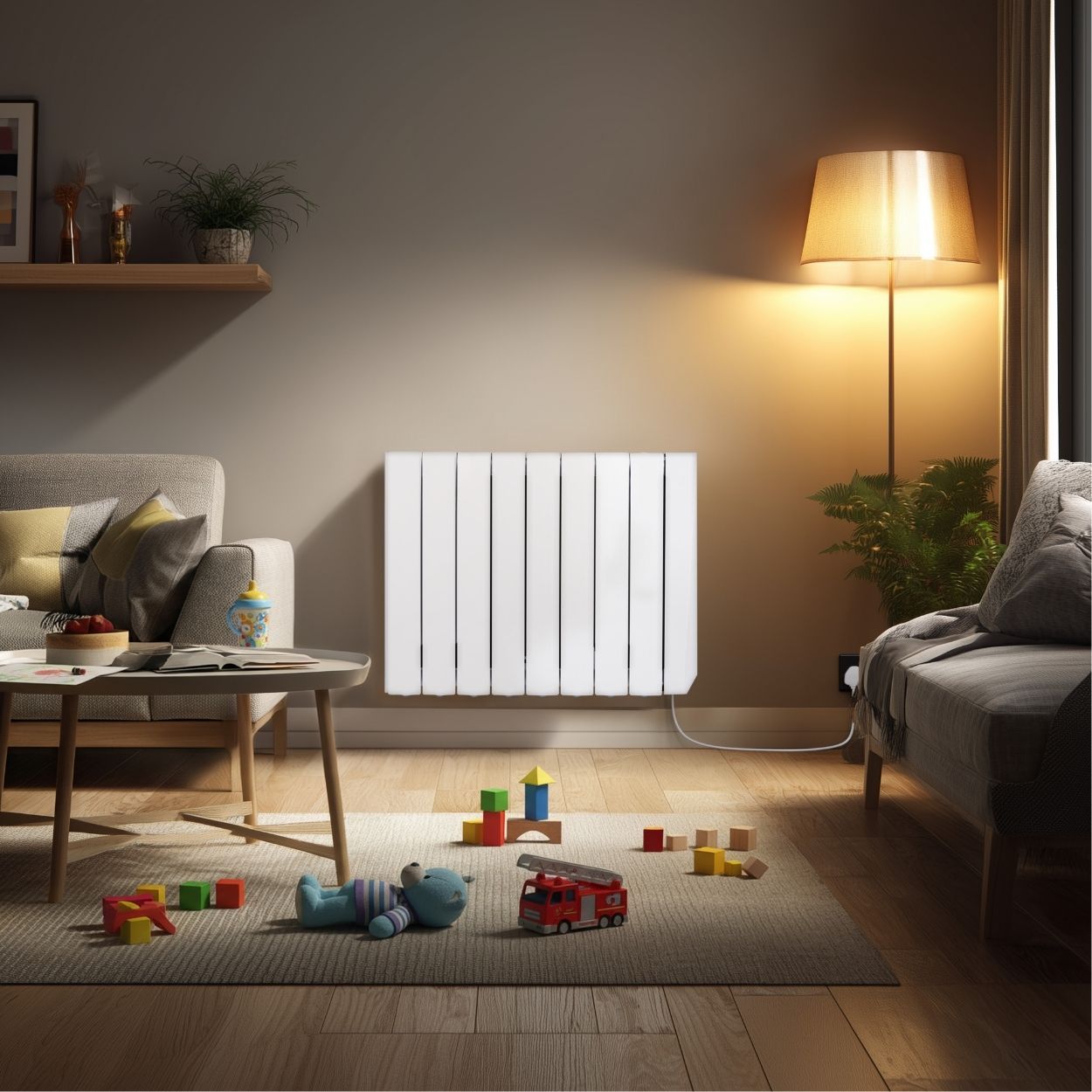 Masterplug SmartEnergy Wall Oil-Filled Radiator, Wi-Fi, 1500W, White