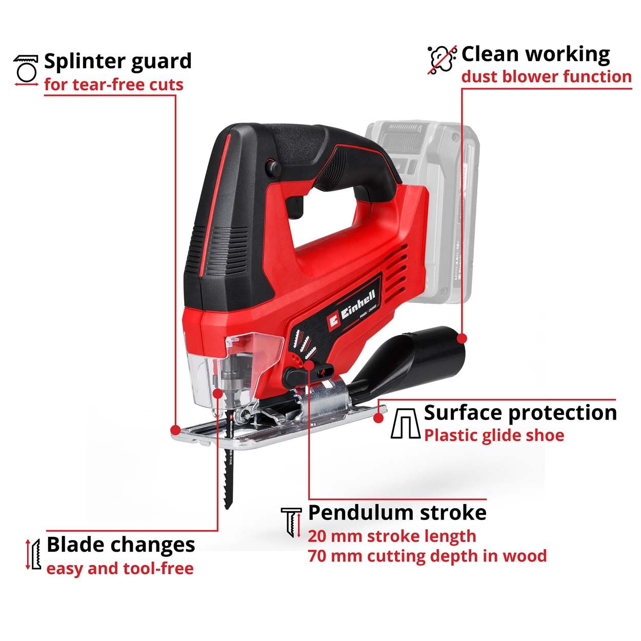 Einhell TC-JS 18 Li - Solo Cordless Jig Saw