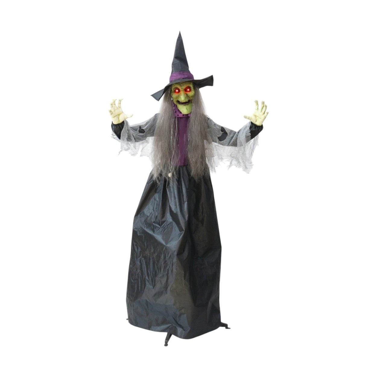 Standing Animated Witch With Light & Sound 153cm