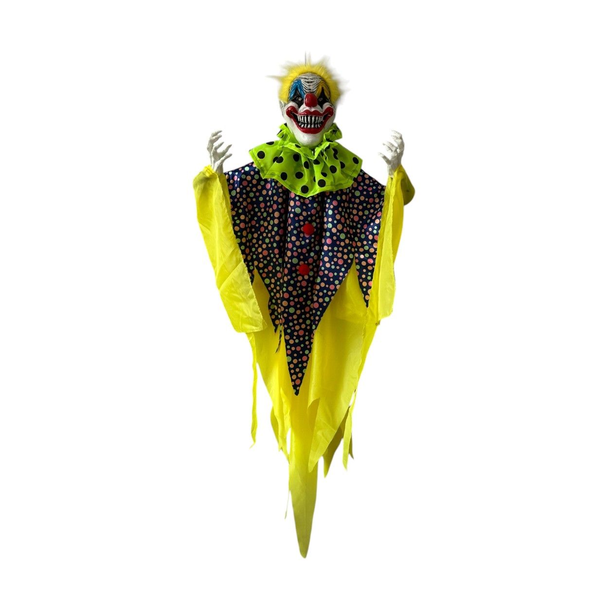 Animated Hanging Clown With Light & Sound 130cm