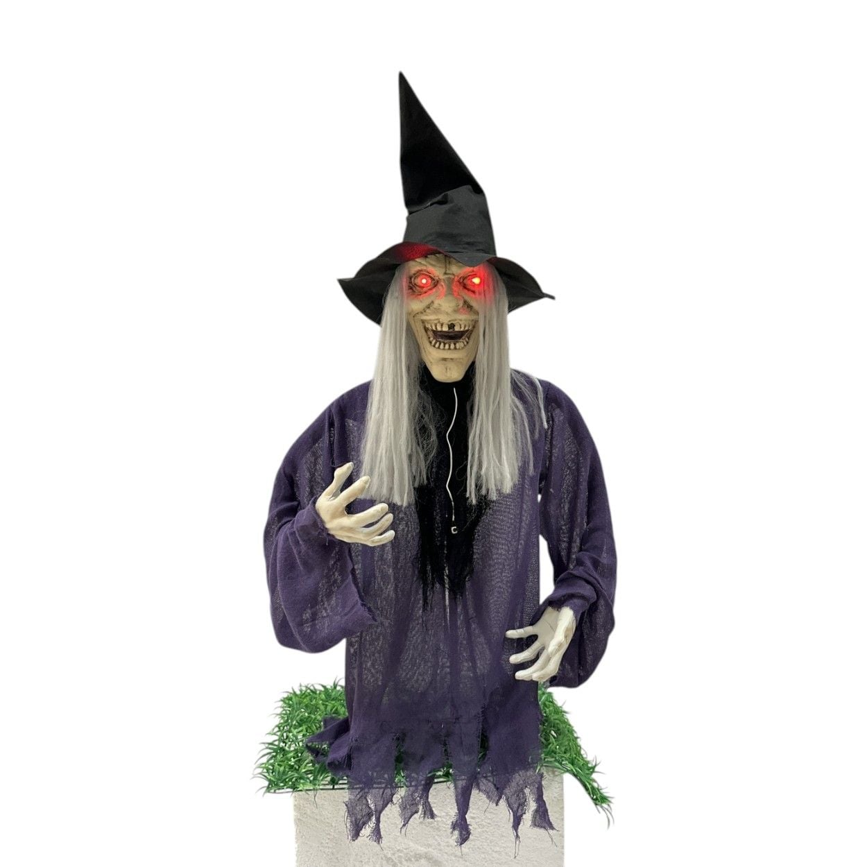 Light Up Witch Stake With Sound 90cm
