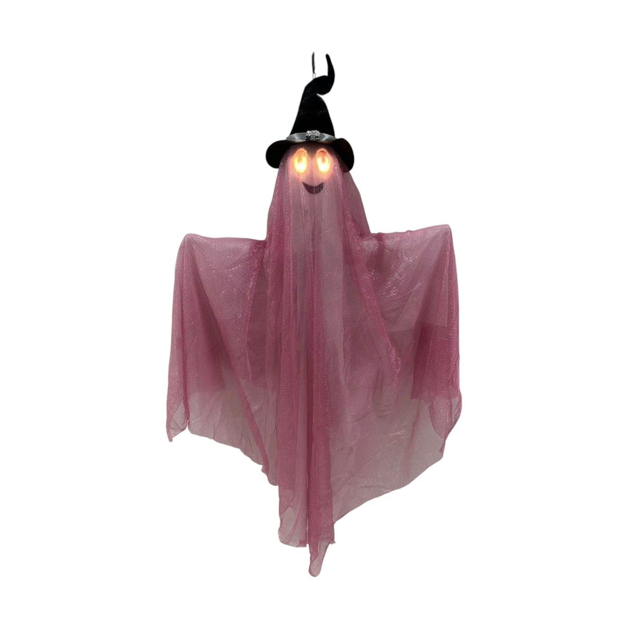 Hanging Pink Ghost With Blinking Eyes 120cm