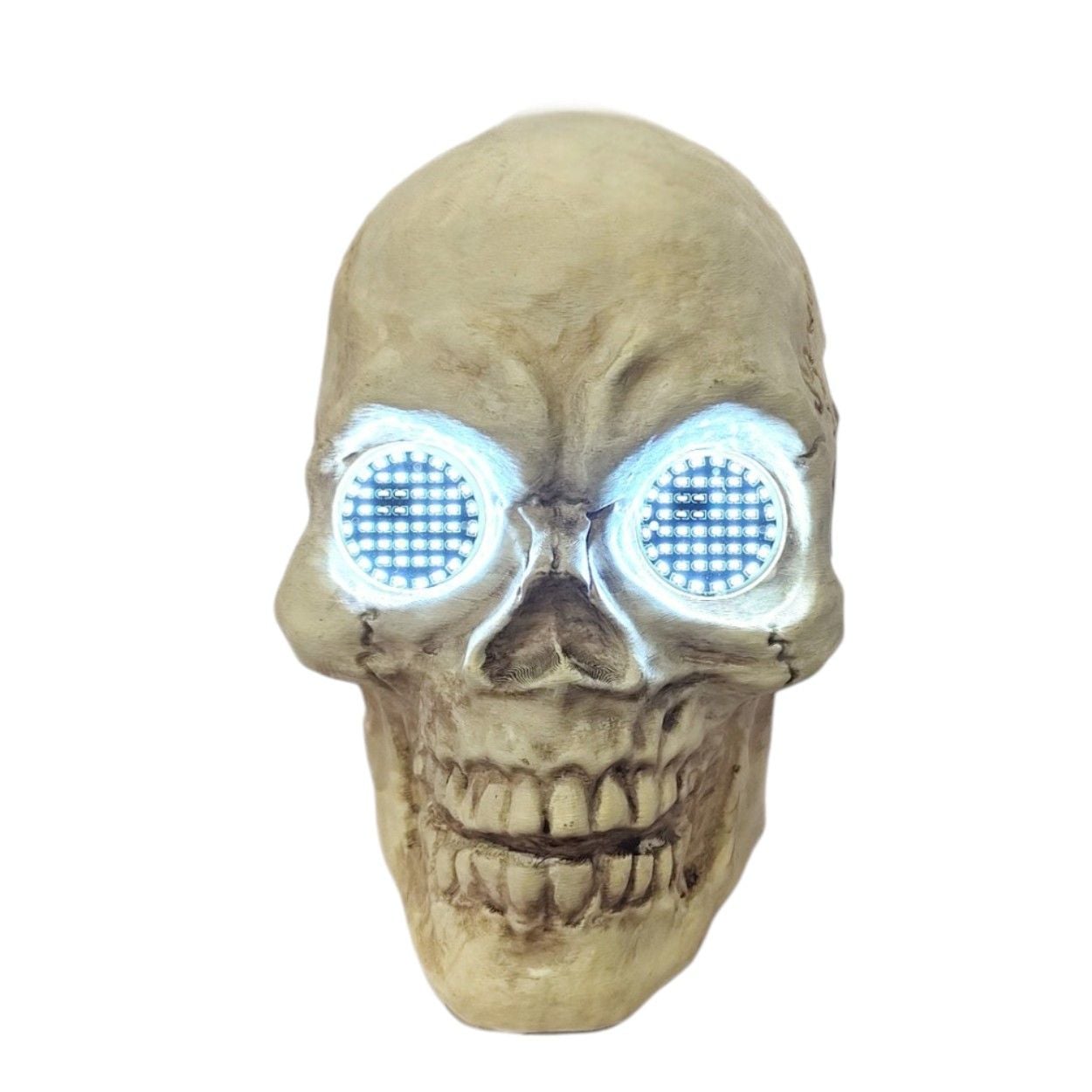 Light Up Skull With Lcd Eyes 20cm