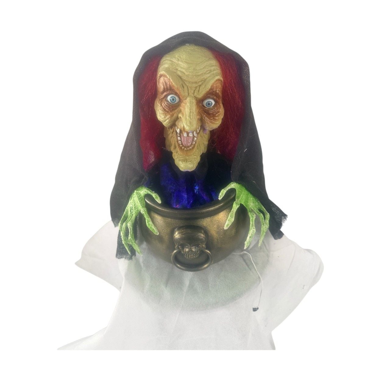 Animated Witch Cauldron With Light & Sound 34cm