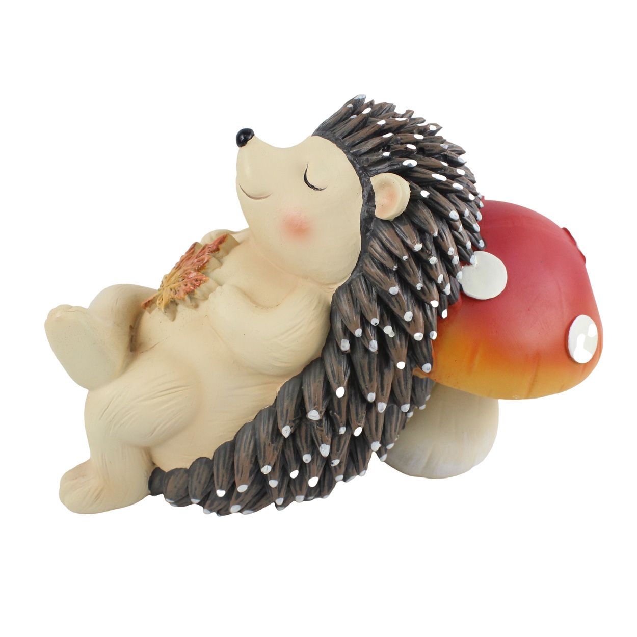 Hedgehog Lying On Mushroom 26 x 18cm
