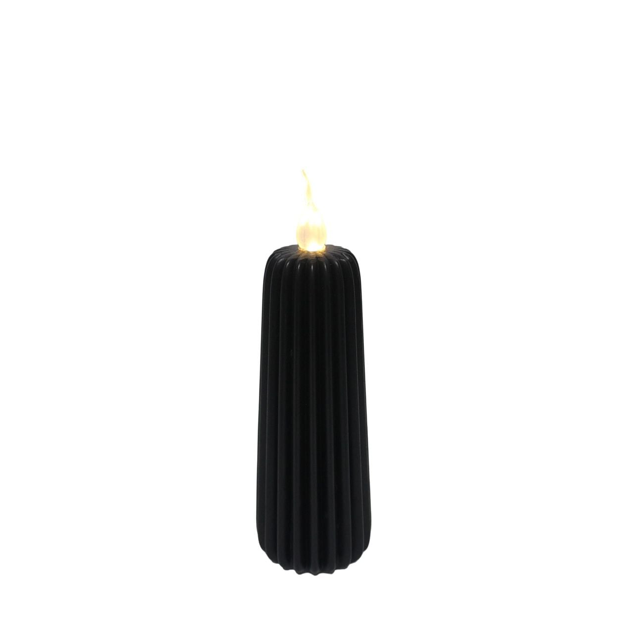 LED Candle Deco Black 7 x 24cm