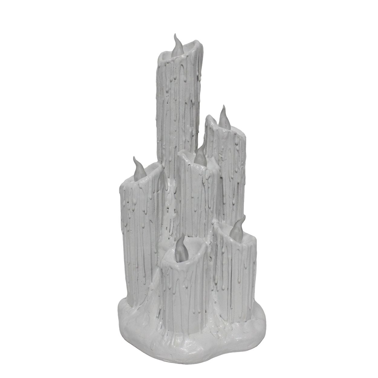 LED Candles Deco White 16 x 30cm