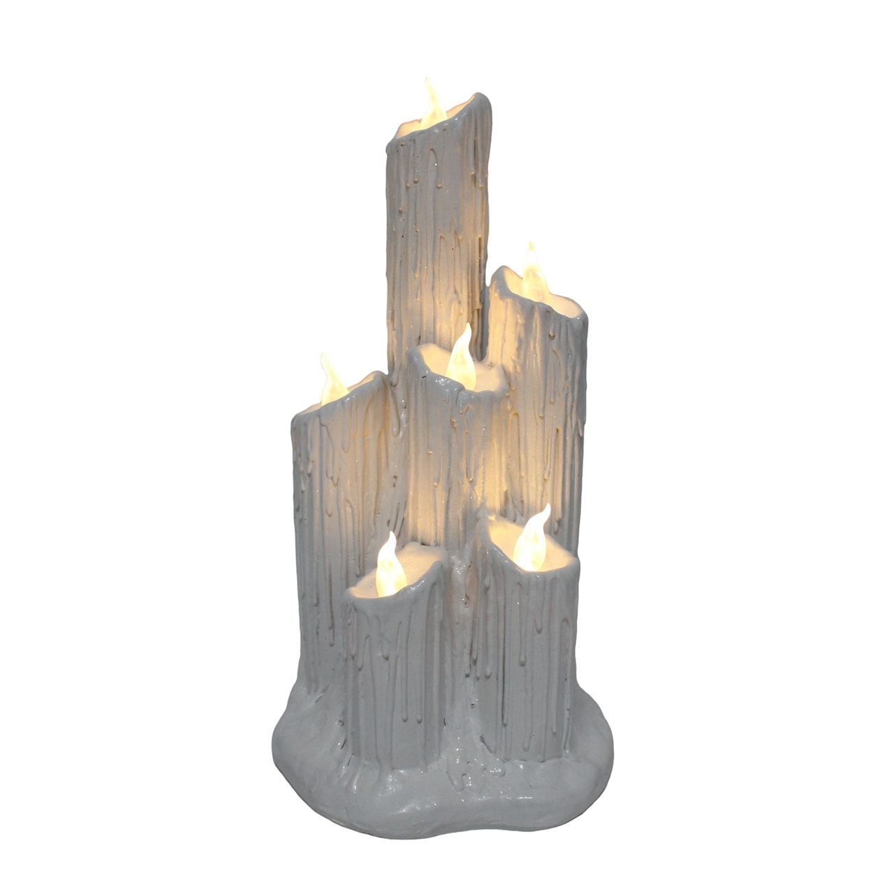 LED Candles Deco White 16 x 30cm