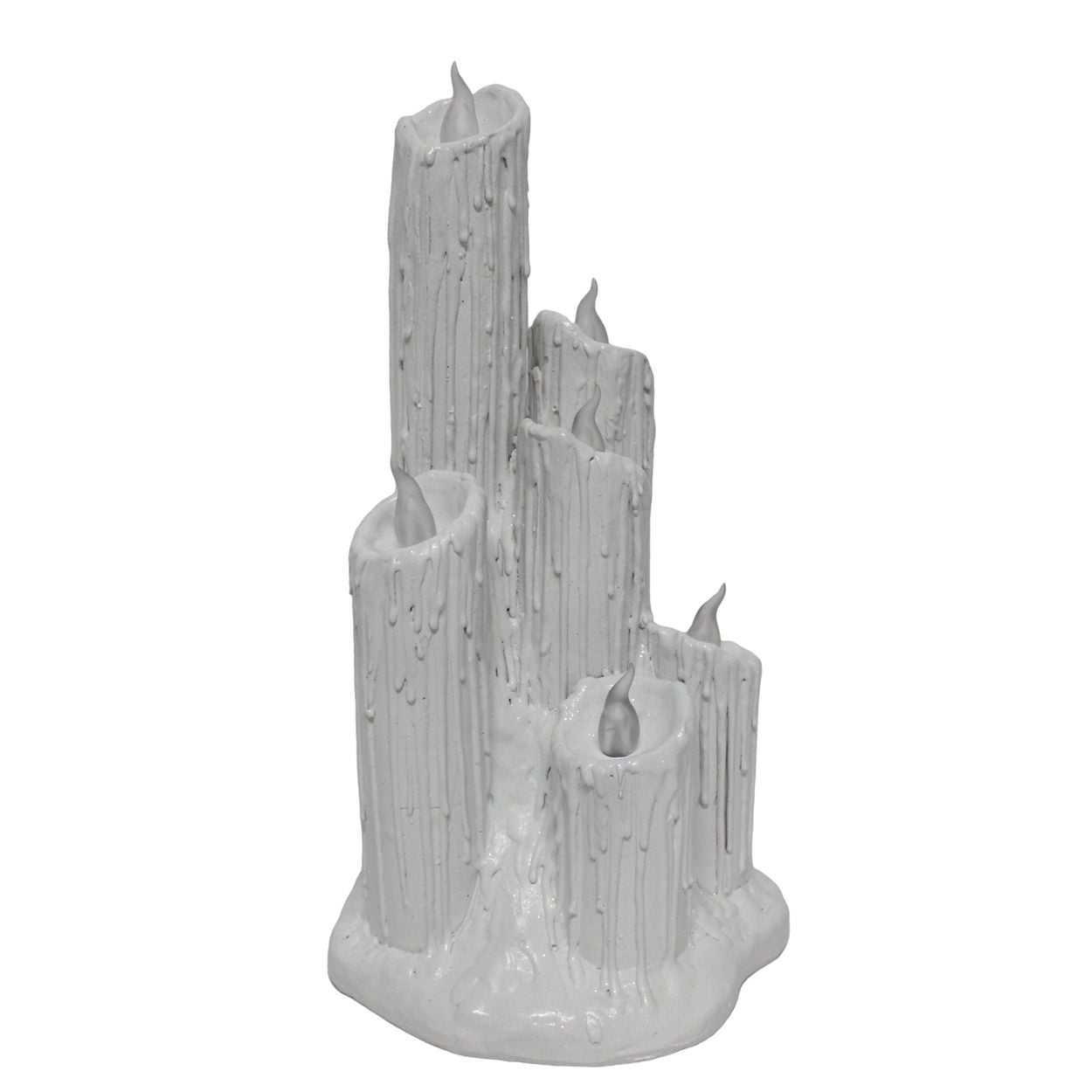 LED Candles Deco White 16 x 30cm