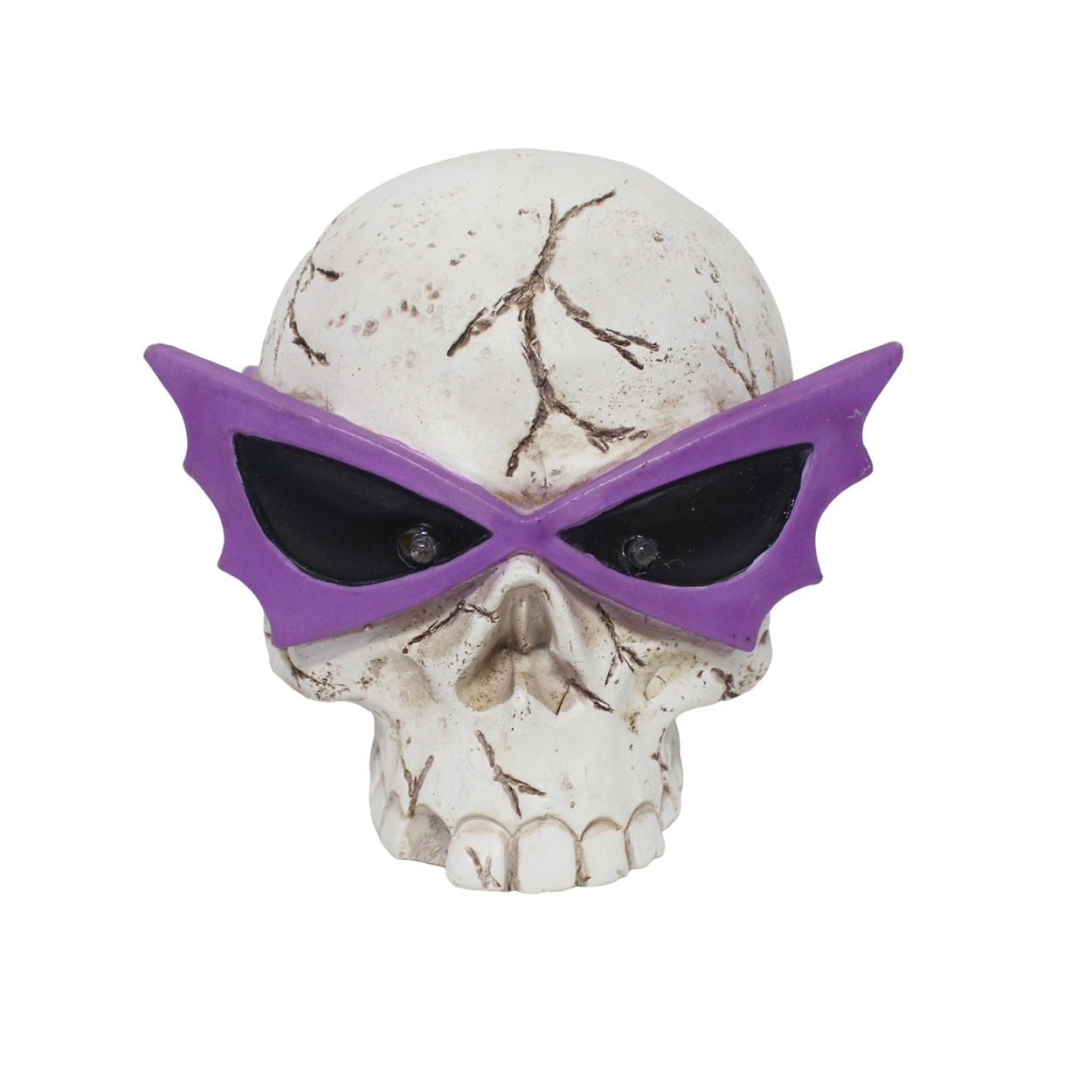 LED Skull Wearing Glasses 14cm