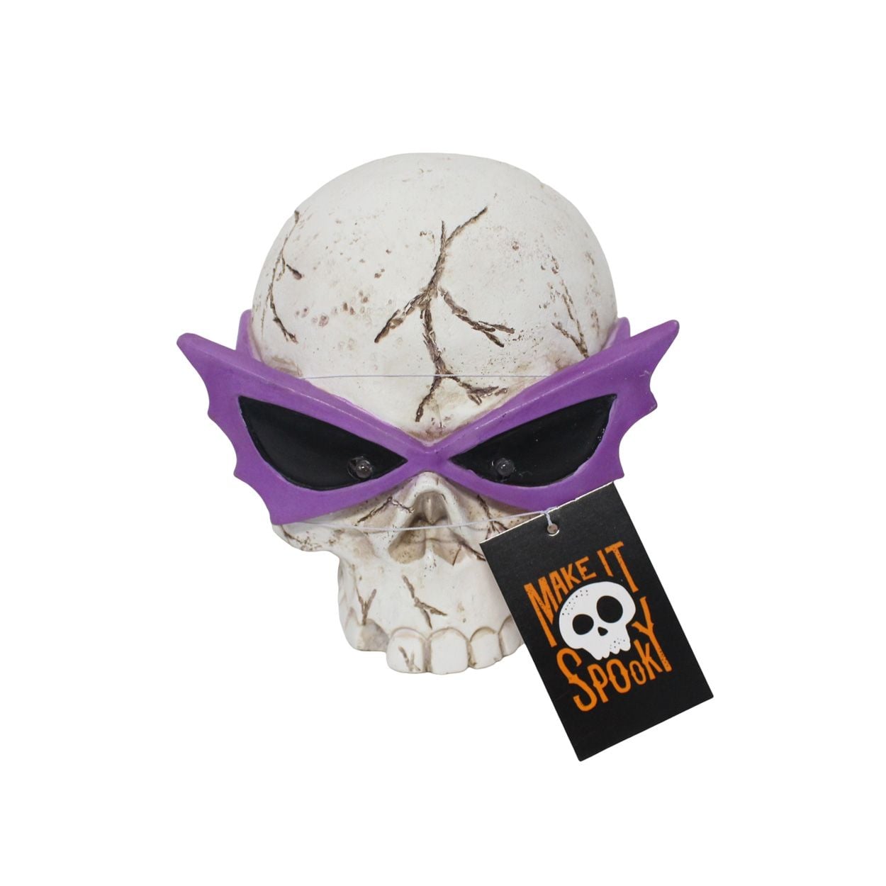 LED Skull Wearing Glasses 14cm