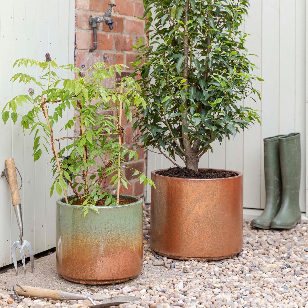 Outdoor Hazelton Forest Copper Planter H32 D37