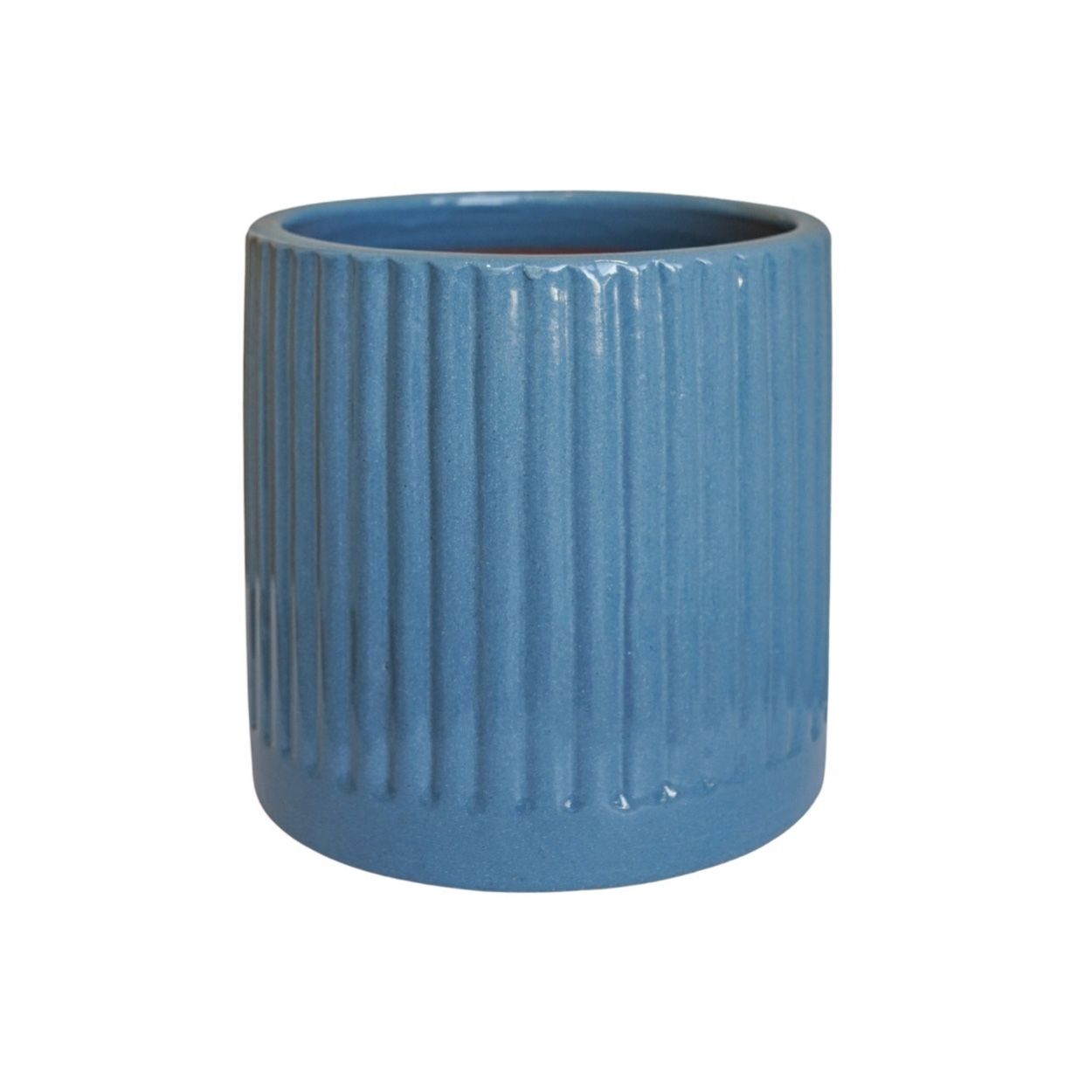  Snowshill Glazed Slate Grey Planter H23cm D24cm