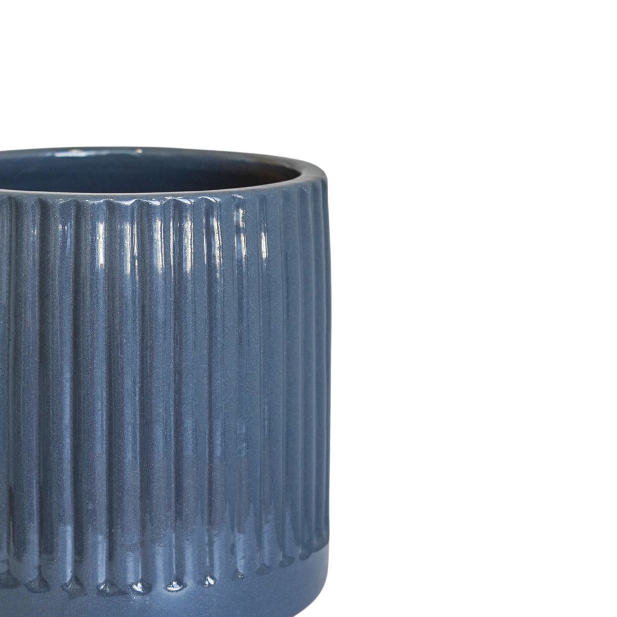  Snowshill Glazed Slate Grey Planter H23cm D24cm