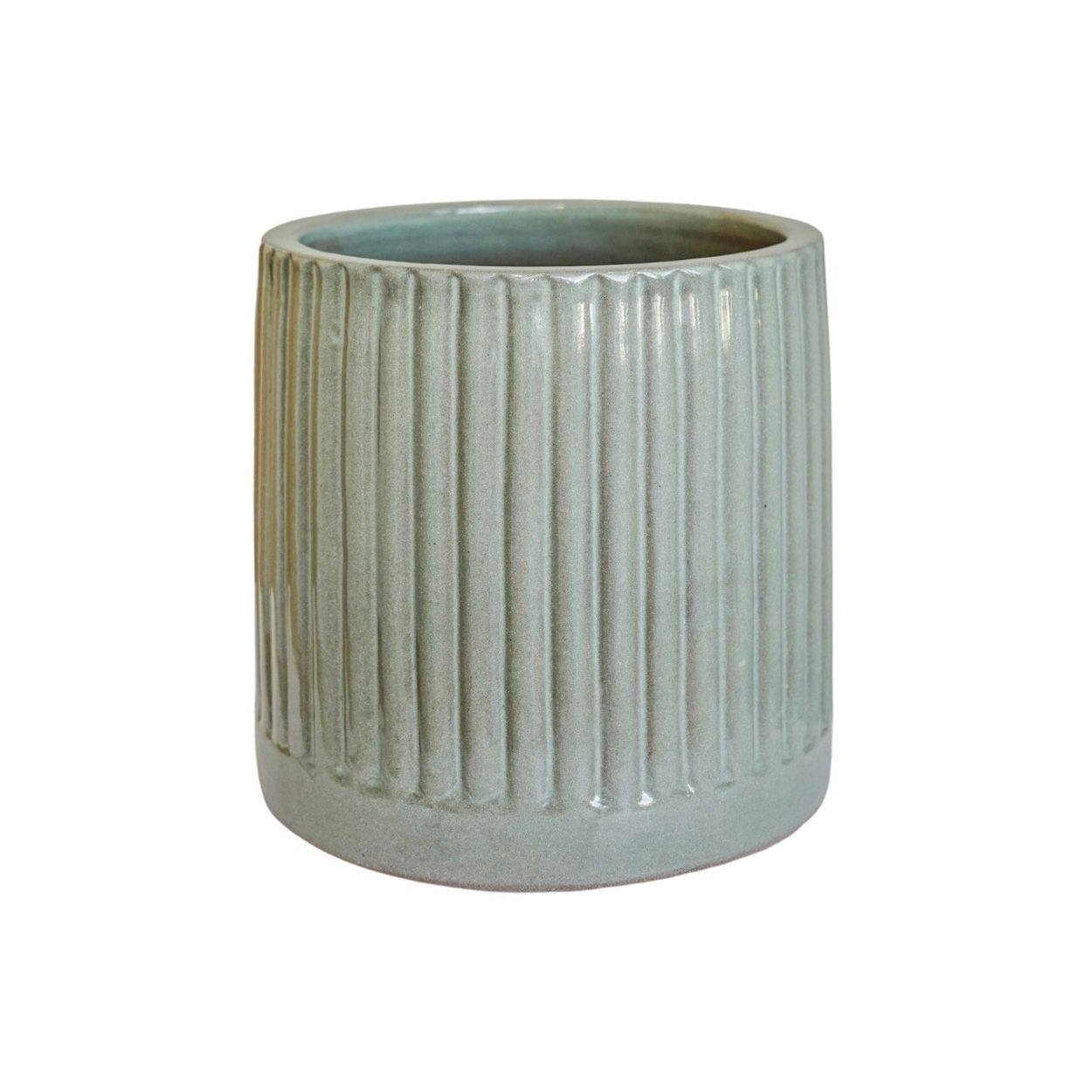 Snowshill Glazed Slate Grey Planter H27cm D31cm