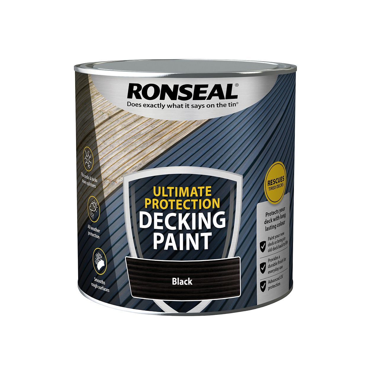 Ronseal Ultimate Protection Decking Paint Black 2.5L