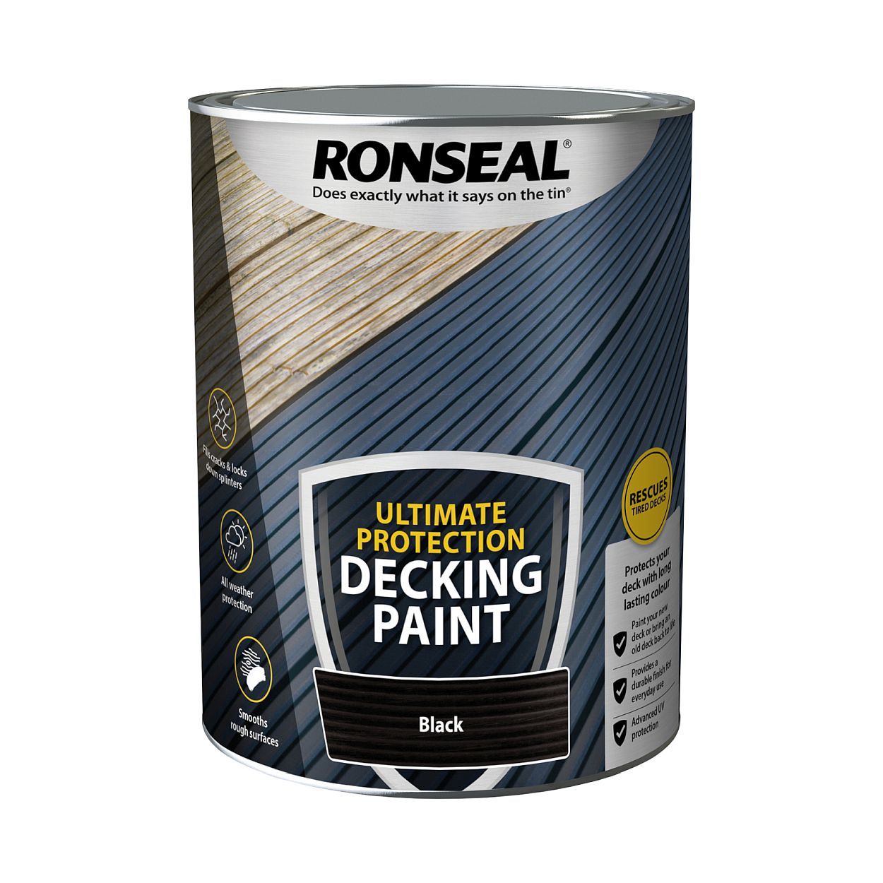 Ronseal Ultimate Protection Decking Paint Black 5L