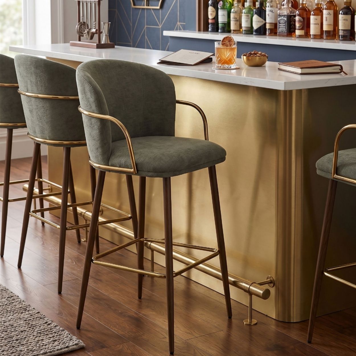Hudson Green Barstool