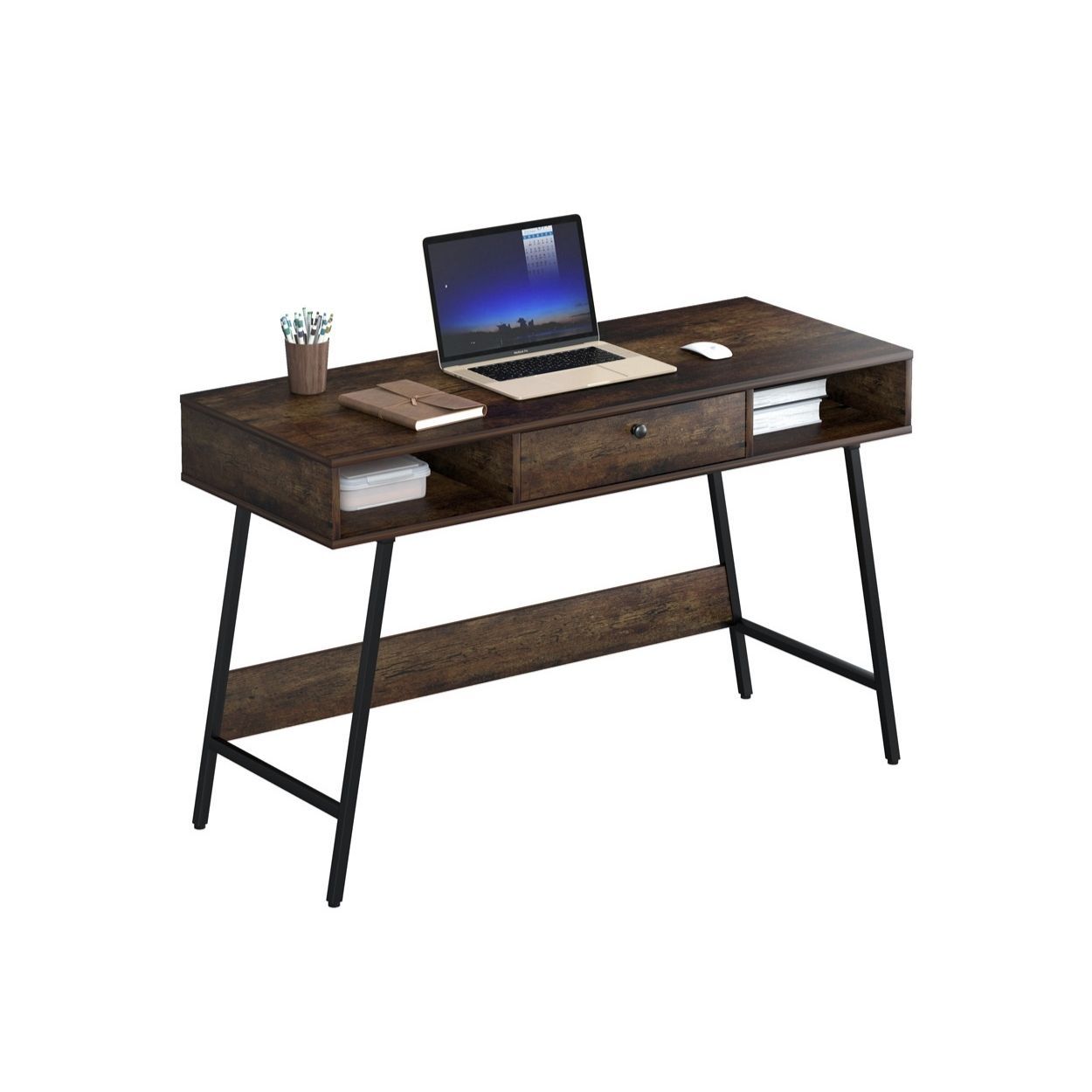 Black And Oak Desk