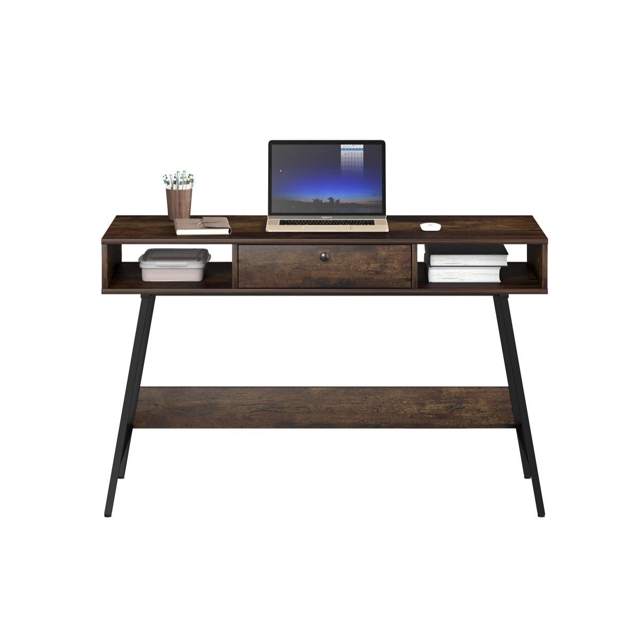 Black And Oak Desk
