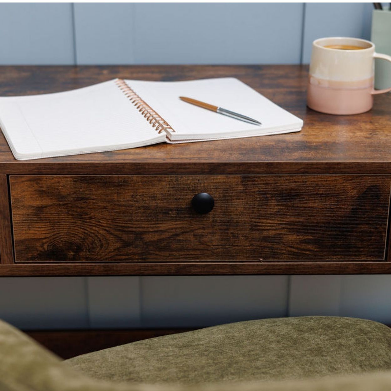 Black And Oak Desk