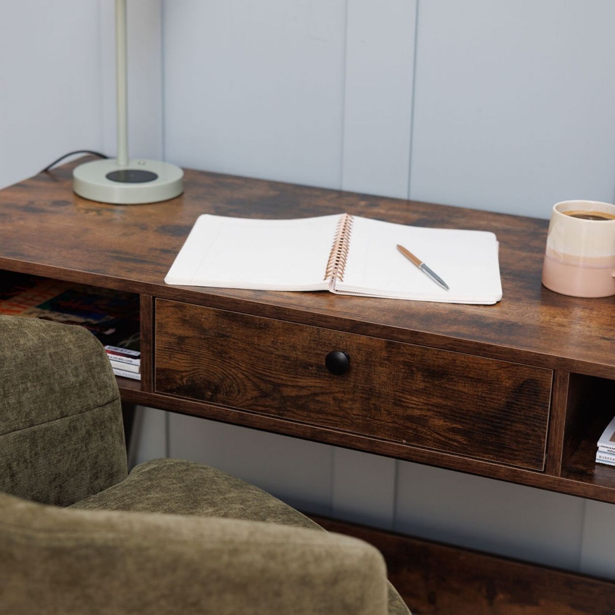 Black And Oak Desk