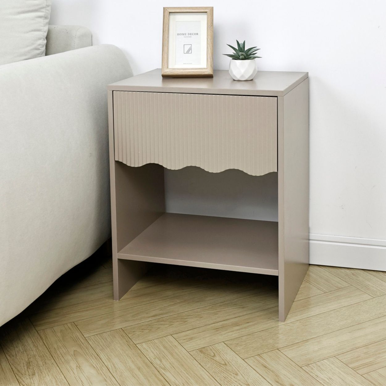 Ribbed Bedside Locker